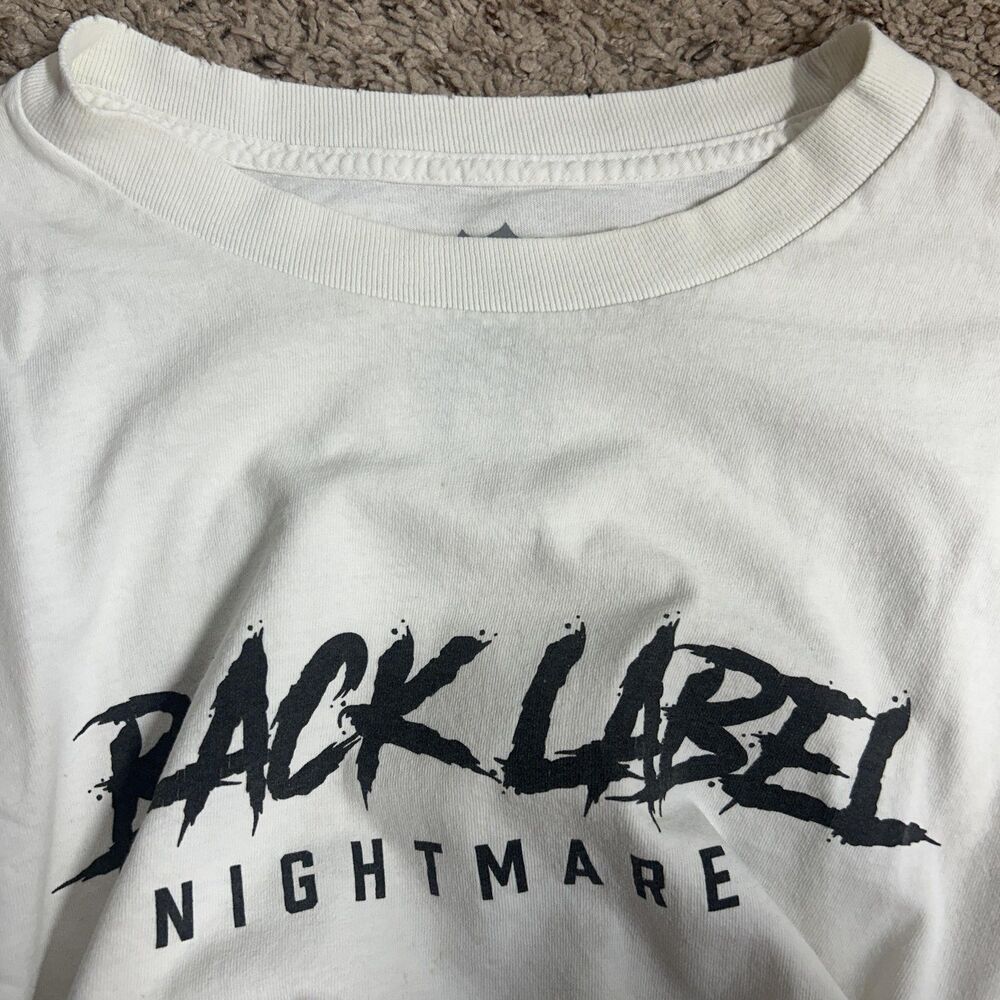 Black Label Nightmares Shirt Mens 3XL White Graphic Tee Short‎ Sleeve Streetwear - Picture 3 of 10